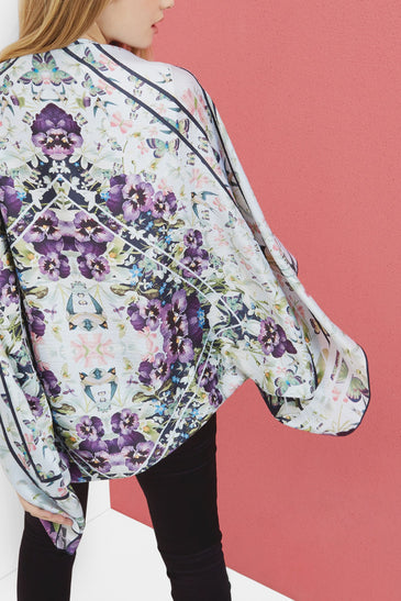 Elva Entangled Enchantment Silk Cape Scarf