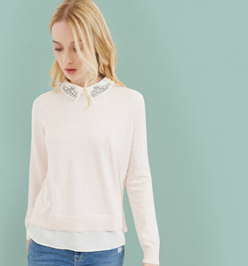Miriah Embellished Collar Jumper