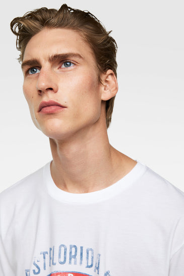 Printed Short Sleeve T-Shirt With A Round Neckline