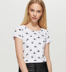 T-Shirt With All-Over Print-Panda