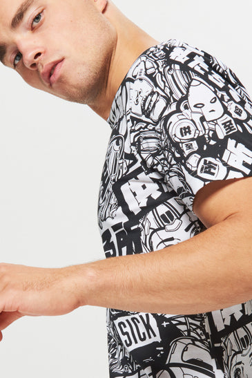 T-Shirt With All-Over Print