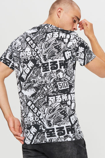 T-Shirt With All-Over Print