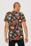 T-Shirt With All Over Christmas Print